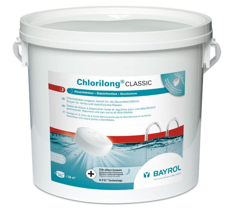 BAYROL CHLORILONG CLASSIC GALETS 250g POT 5Kg