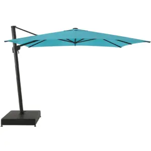 PARASOL DEPORTES - CENTAURUS 3*3 M - Armature Anthracite // Toile Acrylique Sunbrella® 260g - Bleu Minéral