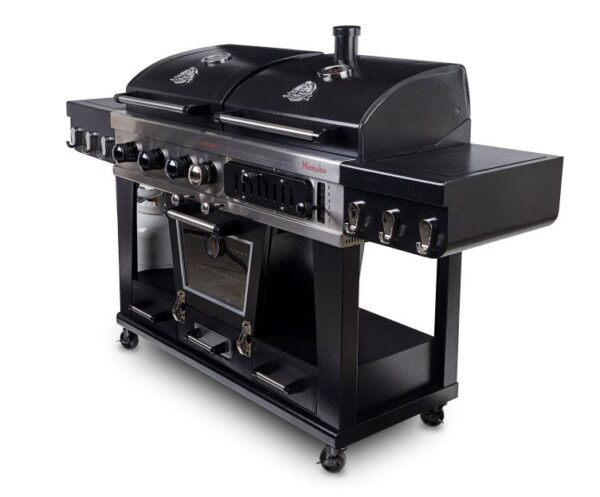 BARBECUE PIT BOSS MEMPHIS ULTIMATE COMBINÉ GAZ ET CHARBON DE BOIS AVEC FUMOIR – Image 3
