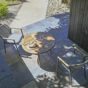 TABLE BASSE TECK - LUNA - 4 PERSONNES
